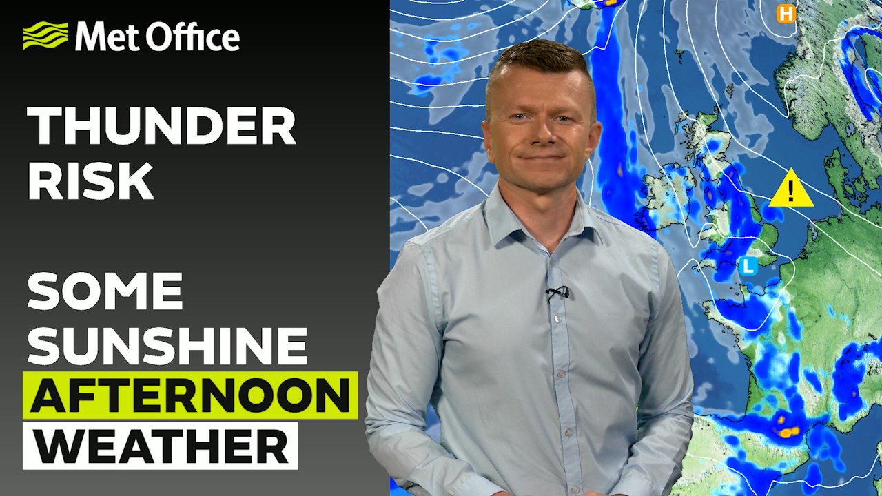 Met Office Afternoon Weather Forecast 01/09/24 – Heavy showers and thunderstorms