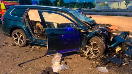 Tres muertos y dos heridos graves tras chocar un kamikaze con otro vehículo y una moto en la A-6 en Las Rozas