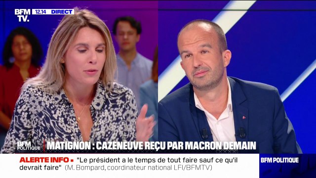 Nomination de Lucie Castets: Ce n'est pas au président de la République de censurer une candidate , affirme Manuel Bompard (LFI)