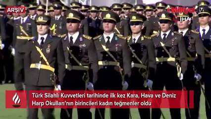 TSK tarihinde ilk! Harp okullarının birincileri kadın teğmenler oldu