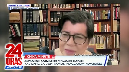 ONLINE EXCLUSIVE: Japanese animator Miyazaki Hayao, kabilang sa 2024 Ramon Magsaysay Awardees | 24 Oras Weekend