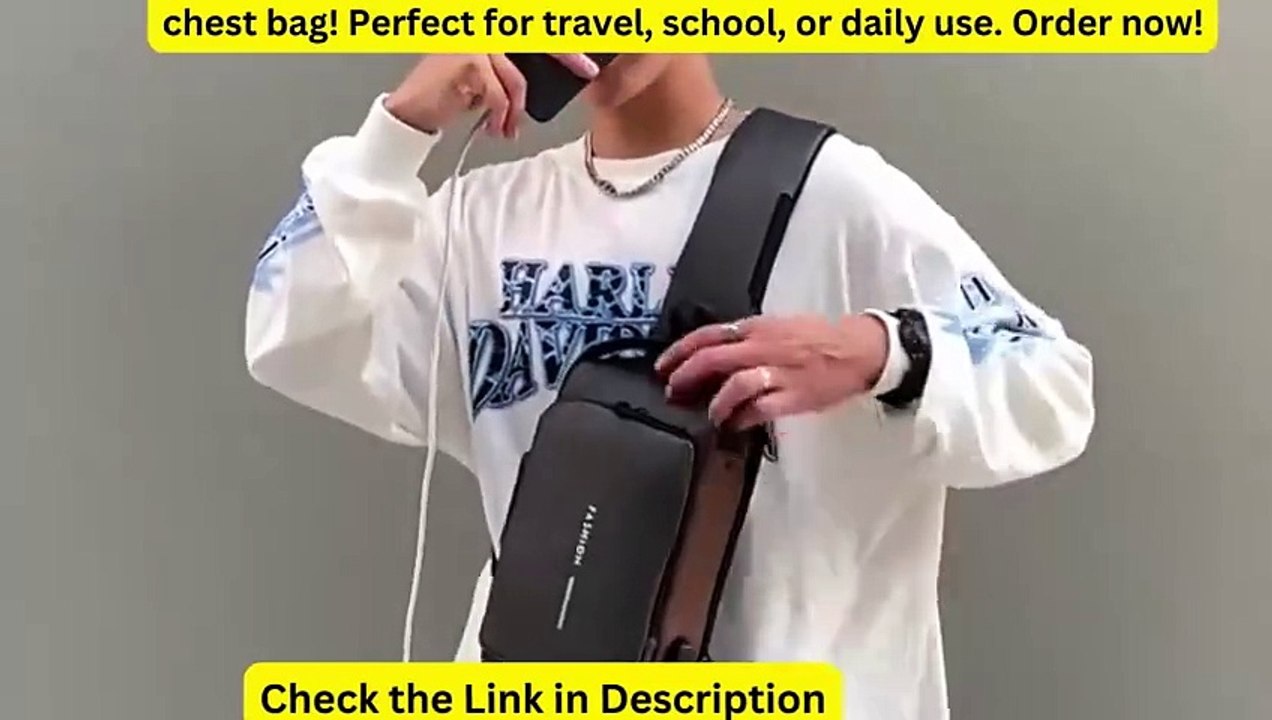 Men Anti Theft Chest Bag Shoulder Bags USB Charging Crossbody Package School Short Trip Messengers