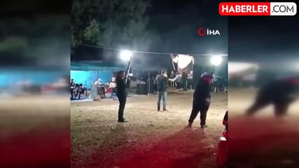 Düğünü savaş alanına çeviren magandalar kamerada