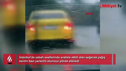 Tuzla’da sağanak yağış nedeniyle yollar göle döndü