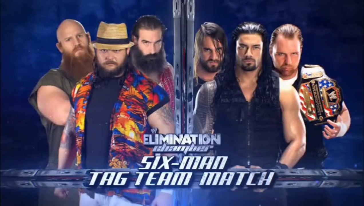 WWE Elimination Chamber 2014 - The Shield vs The Wyatt Family (6-man Tag  Team Match), image size:1272x720