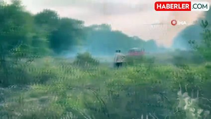 Sakarya'da boş arazide yangın çıktı