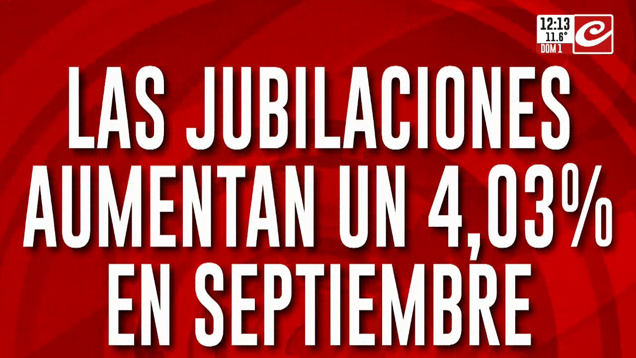 Las jubilaciones aumentan un 4,03% en septiembre ¿Cómo queda el  haber?