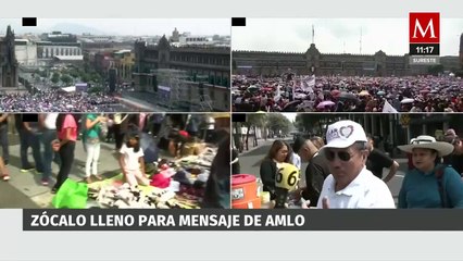 "Es un honor": Con lágrimas, seguidores de AMLO llegan al Zócalo para su último informe