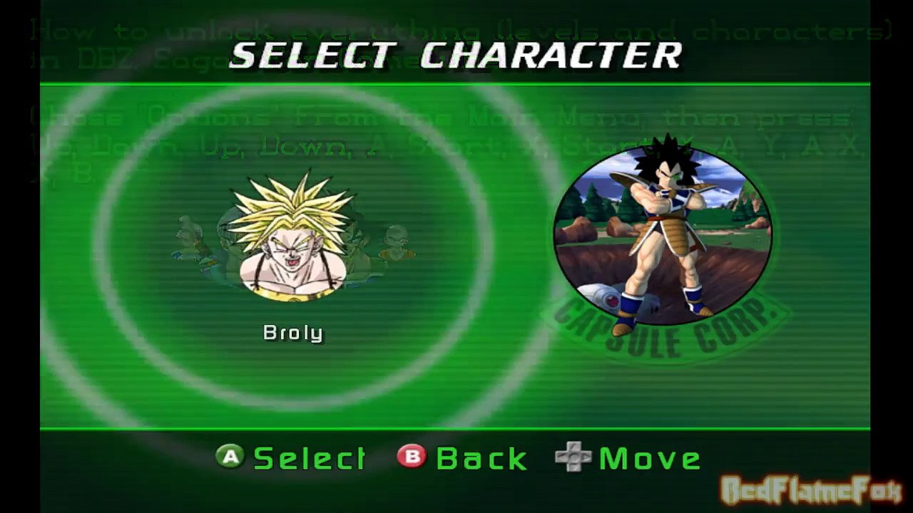 DBZ Sagas [NGC] - Unlock Everything (Cheat Code)