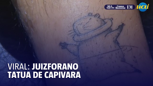 Juizforano tatua capivara e viraliza nas redes sociais