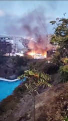 Incendio en el Puerto de la Cruz