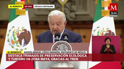 "Van a quedar construidos 2 mil 300 kilómetros de líneas férreas", dice AMLO