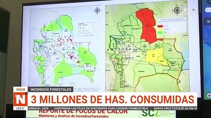3 millones de hectareas consumidad por incendios de forestales en SCZ