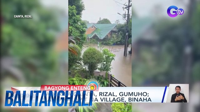 Pader sa Cainta, Rizal, gumuho; Ilang kalapit na village, binaha | Balitanghali