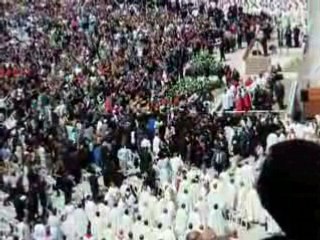Pope Benedict XVI Leaving After Mass