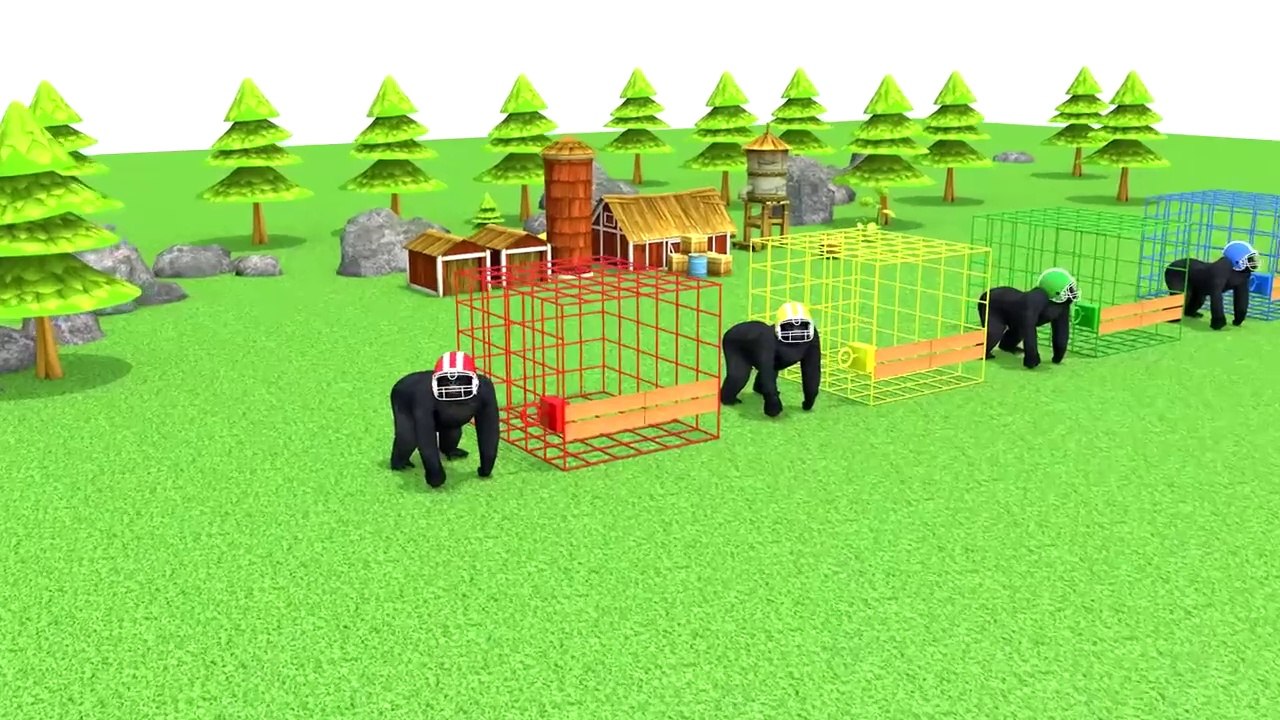 Fun Learning KidsToon About Sports Gorilla Adventure - Learn Colors and Animals - Nursery Rhymes, Kids Songs and Cartoons for Children