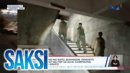 Pagpapasok umano ng bato, buhangin, semento at ilang equipment ng PNP sa KOJC compound, kinuwestiyon ng grupo | Saksi