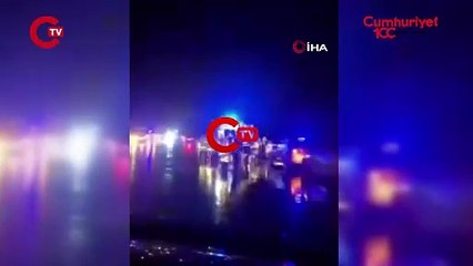 Midibüs şarampole uçtu 14’ü polis, 15 yaralı!