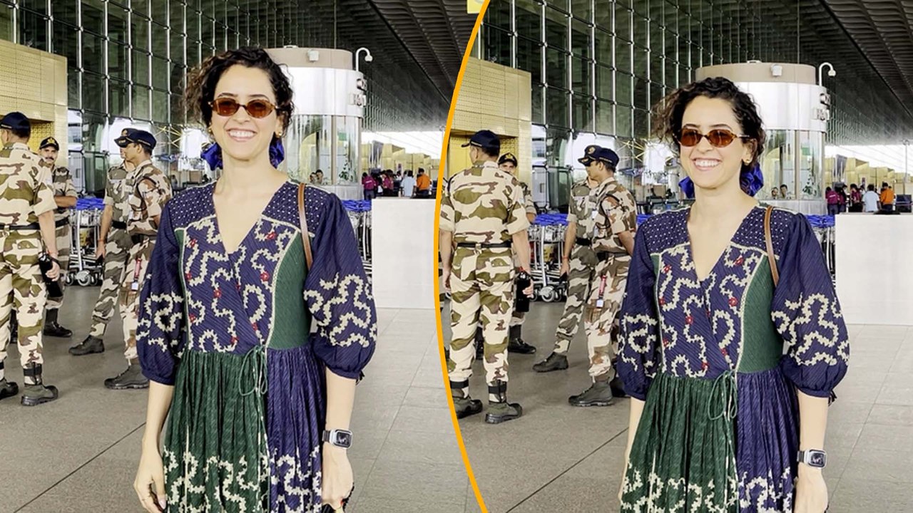 Sanya Malhotra’s Blue Dress Vibe Is the Perfect Monday Mood Lifter! | WATCH VIDEO