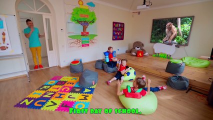 Five Kids First Day of School + more Children's Songs and Videos