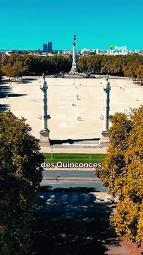 Découvrez 3 choses surprenantes sur Bordeaux ! La Place des Quinconces est l'une des plus grandes d'Europe, avec son monument aux Girondins. ️ Le Miroir d'eau, situé sur la Place de la Bourse, est le plus grand du monde, offrant des reflets magiq