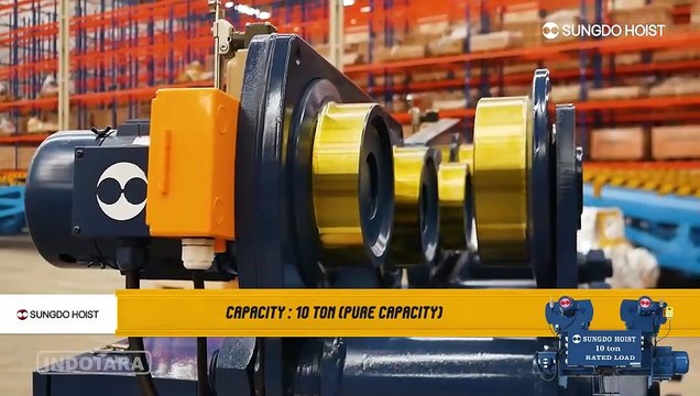 WIREROPE HOIST KAPASITAS 10 TON ASAL KOREA - SUNGDO ELECTRIC HOIST SM10-H12-MH