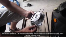 How to change the cylinder head of a 4 stroke scooter.