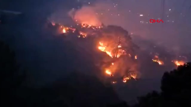 Antalya'da yıldırım yangına neden oldu, 10 dönüm alan zarar gördü