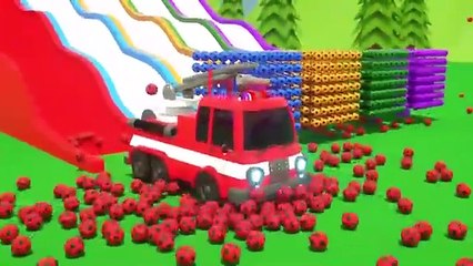 Bingo Song | Police car, excavator, learn colors for children | Baby Nursery Rhymes & Kids Songs