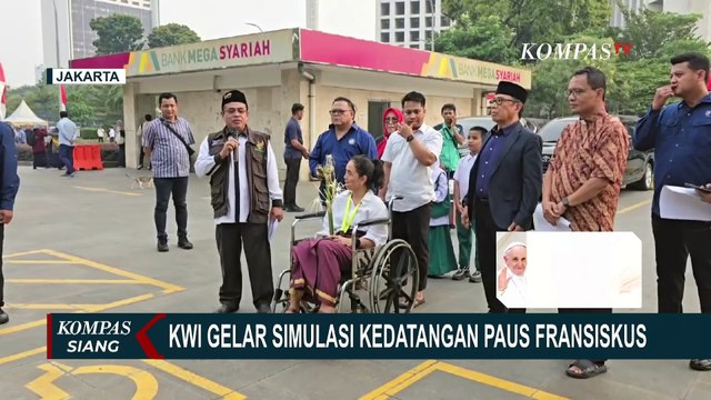 KWI Lakukan Simulasi Persiapan Kedatangan Paus Fransiskus di Halaman Masjid Istiqlal
