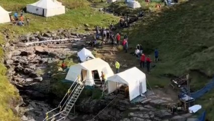 Adventurous girl takes a thrilling descent into 'Gaping Gill Cave' in England