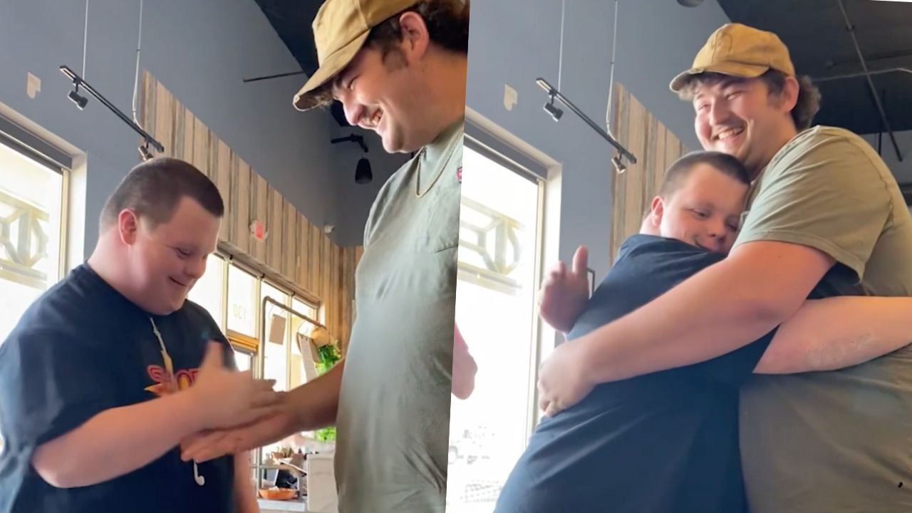 Man With Down Syndrome Bullied Online Meets Gamer Friend Who Protected Him For First Time IRL | Happily TV
