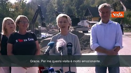 Von Der Leyen visita zone colpite da alluvione in Slovenia del 2023: "Contate su di me"