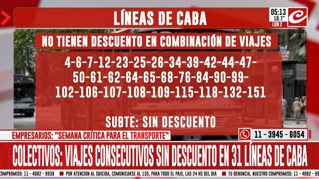 Fin de los subsidios al transporte: ¿qué líneas de colectivos está afectadas hasta ahora?