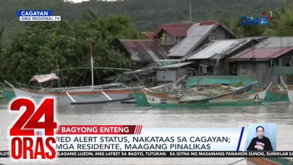 Red alert status, nakataas sa Cagayan; mga residente, maagang pinalikas | 24 Oras