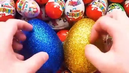 NEW! 500 Glitter Kinder Joy MAXI opening ASMR - A lot of Kinder Surprise egg toys