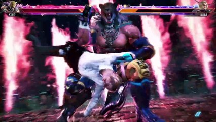 Tekken 8 Nina and Emily receive Muscle Buster and Golden Headbutt ryona