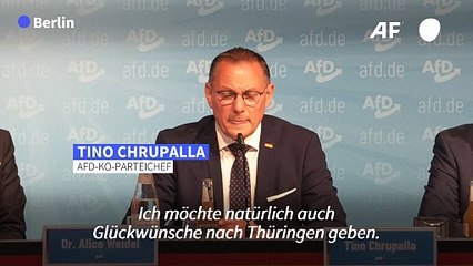 Скачать видео: Wahl in Thüringen: Chrupalla lobt 