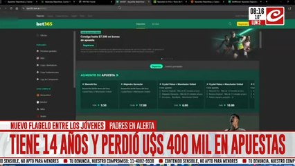 Ludopatía infantil: tiene 14 años y perdió 400 mil dólares en apuestas