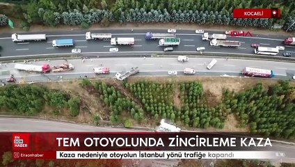 Kocaeli TEM Otoyolu'nda zincirleme kaza: 4 yaralı