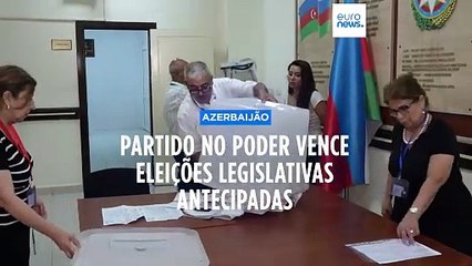 Partido do presidente Ilham Aliyev vence as eleições antecipadas no Azerbaijão