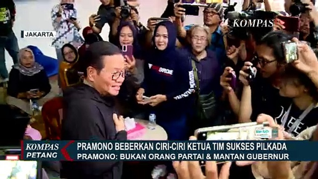 Pramono Anung Beberkan Ciri Ketua Timses di Pilkada 2024, Bukan Kader Partai