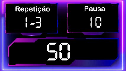 Workout Countdown 50/10 seconds - 3 repetitions