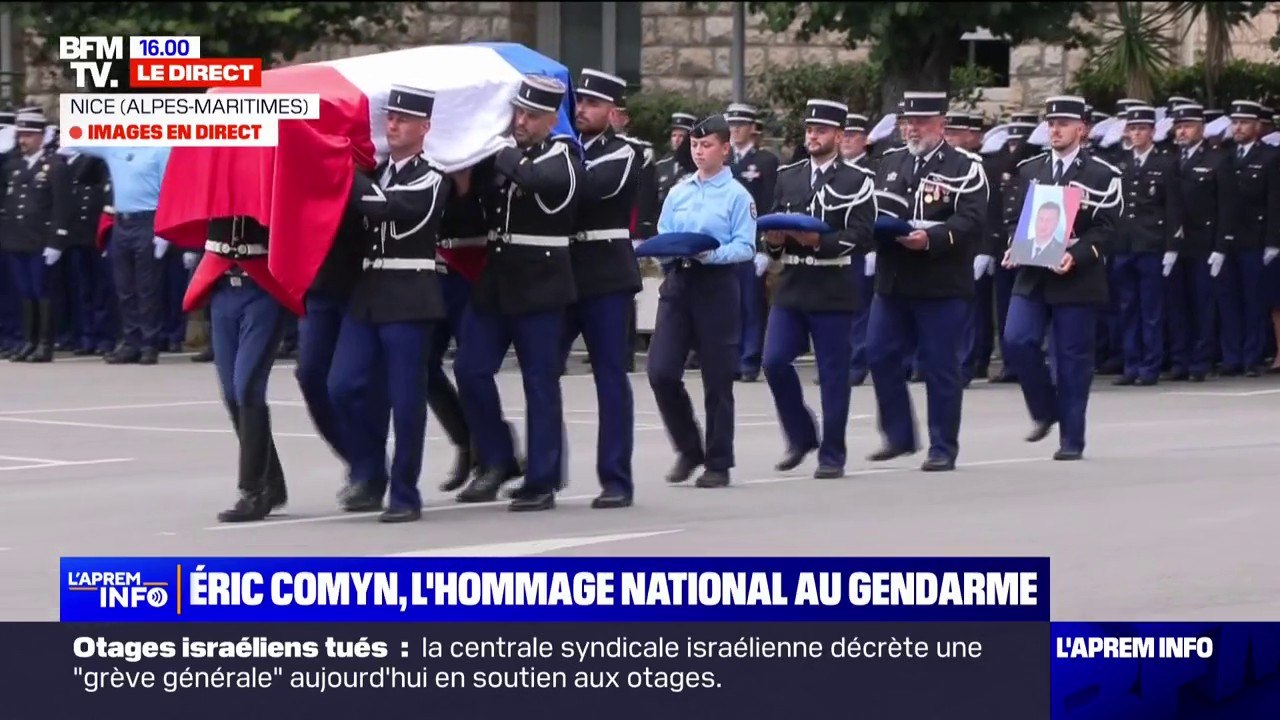 Le cercueil d'Éric Comyn vient d'arriver à Nice pour l'hommage national du gendarme mort après un refus d'obtempérer