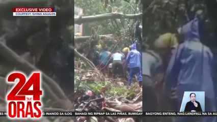 Buntis at 2 iba pa, natabunan nang buhay; mga residenteng malapit sa landslide, pinalikas | 24 Oras