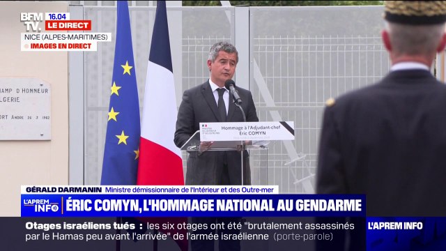 Gendarme tué à Mougins: De ce choc est né en nous une immense colère , affirme Gérald Darmanin