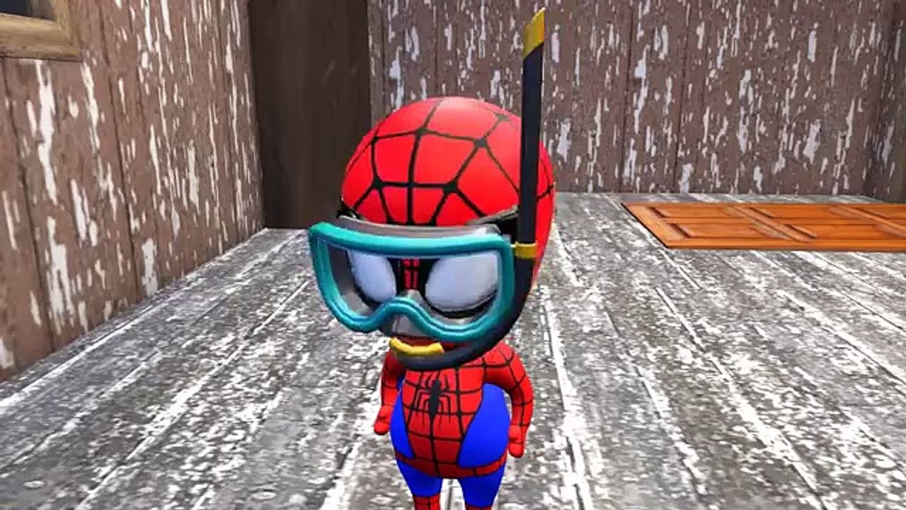 Spider-Man Family Trapped in Granny's Haunted House vs. Great White Shark Showdown!"
