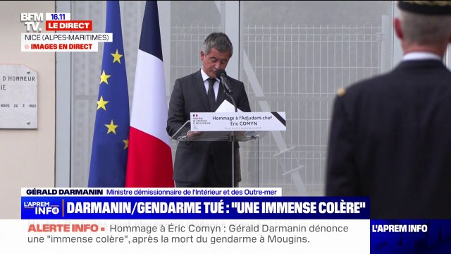 Hommage à Éric Comyn: Dans sa vie de gendarme, il a sauvé des milliers de vies , déclare Gérald Darmanin
