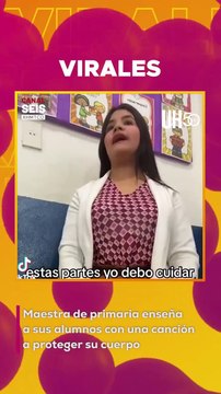 Una joven maestra de primaria enseña a sus alumnos que partes del cuerpo personas extrañas no deben tocar , con una canción pegadiza que los niños siguen con mucha atención