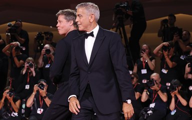 Pitt, Clooney, Law, Brody: al Festival di Venezia gli uomini rubano la scena. Video